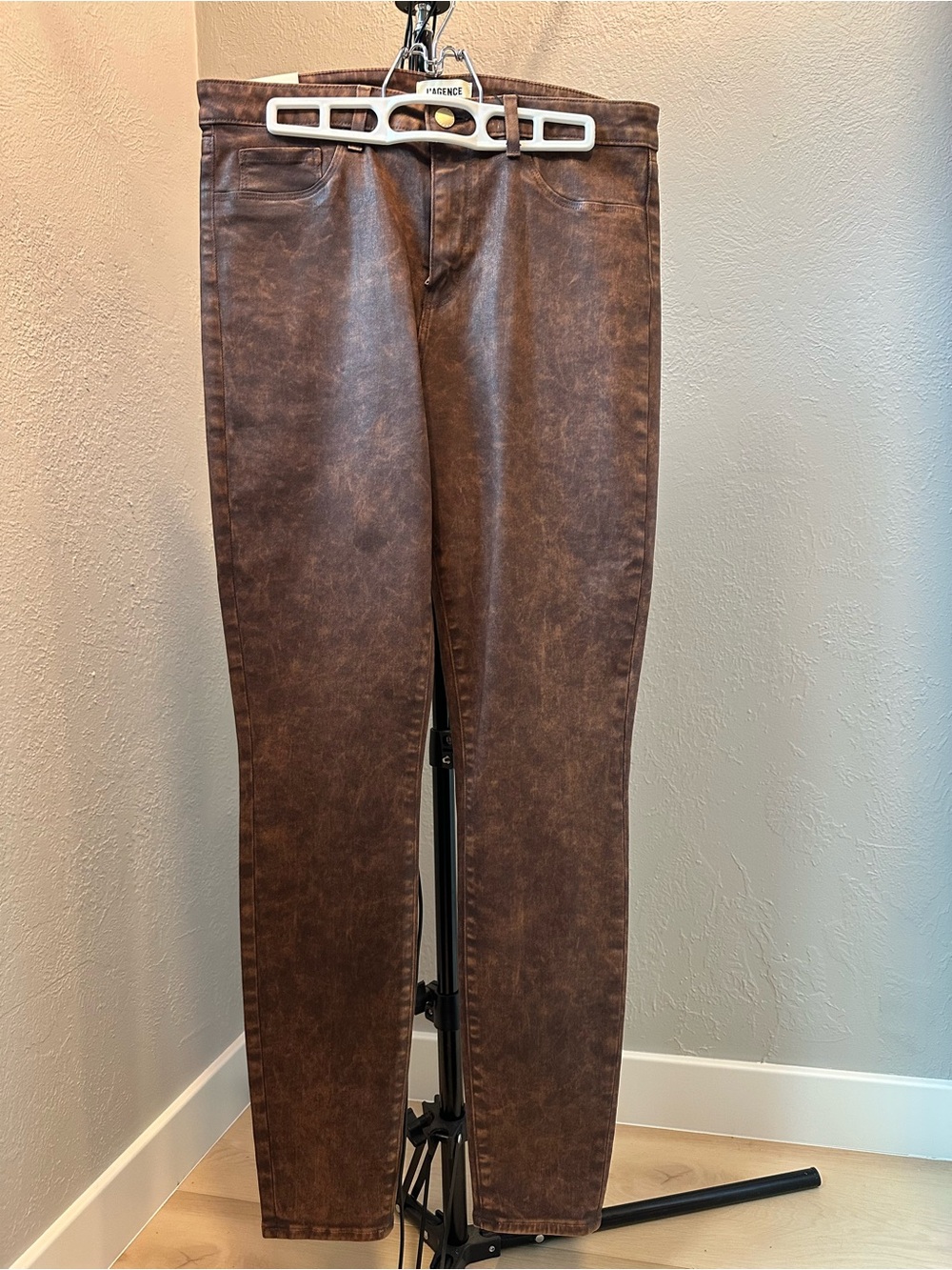 L’Agence Marguerite Coated High Rise Skinny Jeans
